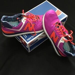 New Balance Fuchsia and Tangerine Athletic Shoes